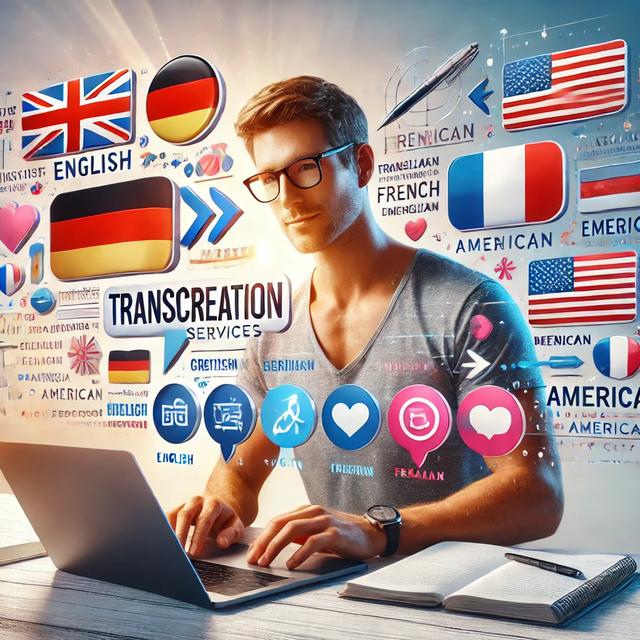 Transcréation en anglais, français & allemand